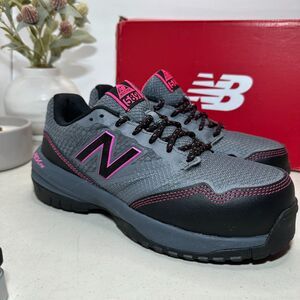 New Balance 589V1 Industrial Slip Resistant Composite Toe Shoe Gray Women 8 NWB